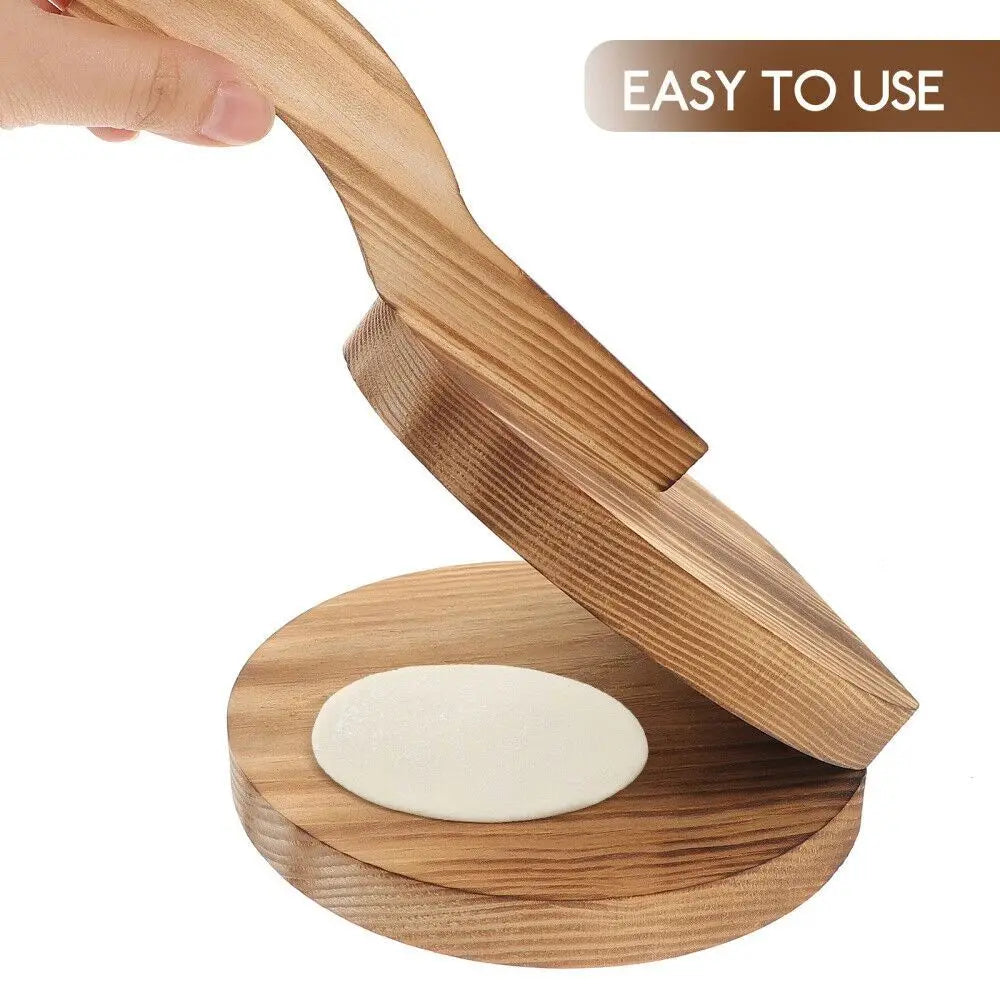 Wooden Dough Presser – Dumpling & Chapati Maker