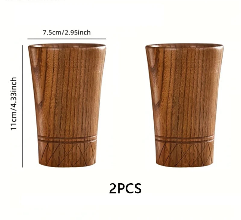 Handmade Wooden Tea Cup – Japanese Style Drinkware
