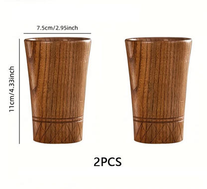 Handmade Wooden Tea Cup – Japanese Style Drinkware