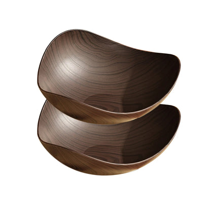 Wood Grain Snack Bowl – Creative Curved Design