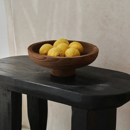 Natural Wooden Fruit Bowl – Wabi-Sabi Style