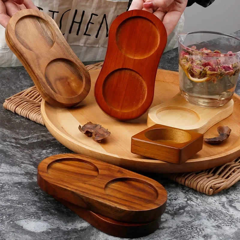 Wooden Spice Tray – Bamboo Salt & Pepper Stand