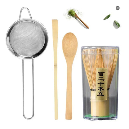 Matcha Bamboo Tea Set – 4-Pieces Kit