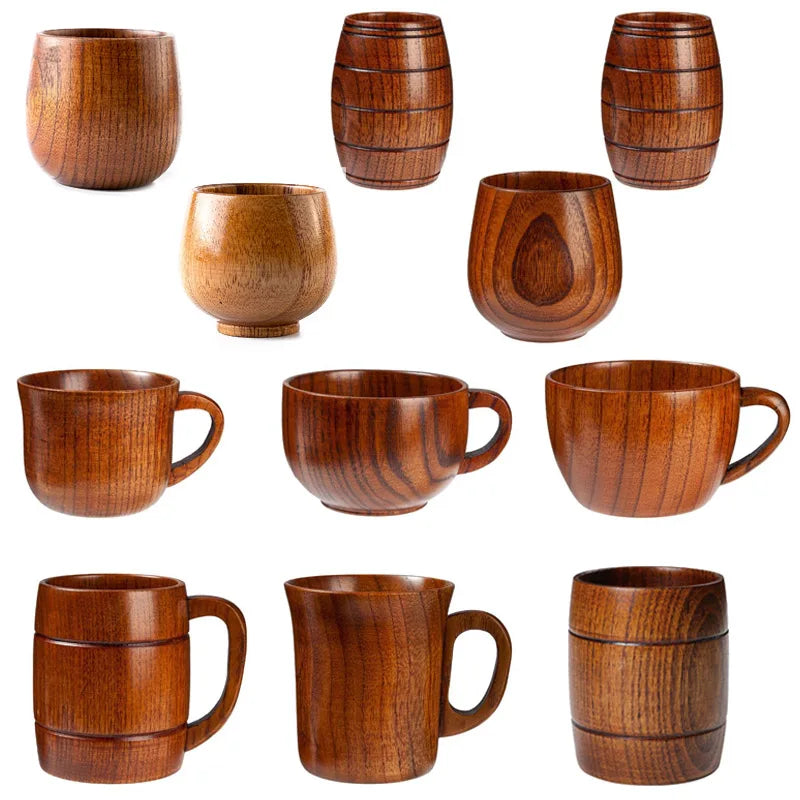 Wooden Big Belly Cups – Handmade Jujube Wood Drinkware
