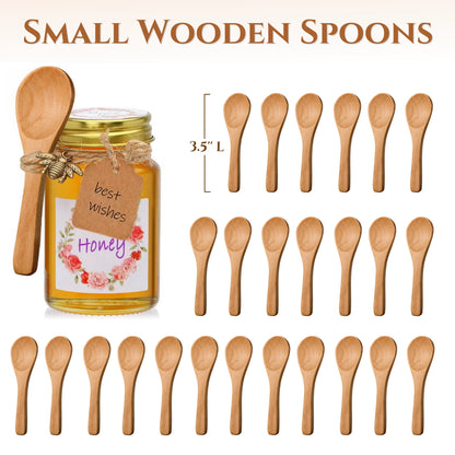 Mini Wooden Spoons – Natural Honey & Spice Spoon Set