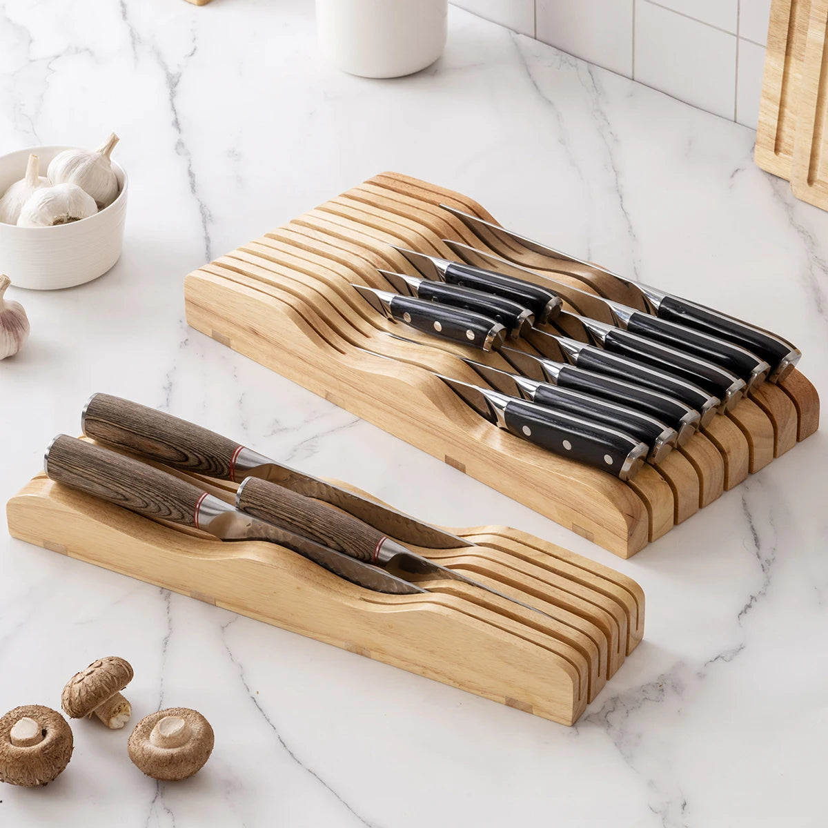 Wooden Knife Storage Rack