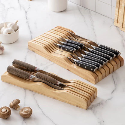 Wooden Knife Storage Rack