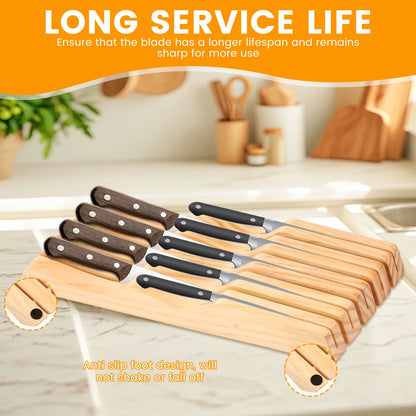 Wooden Knife Storage Rack