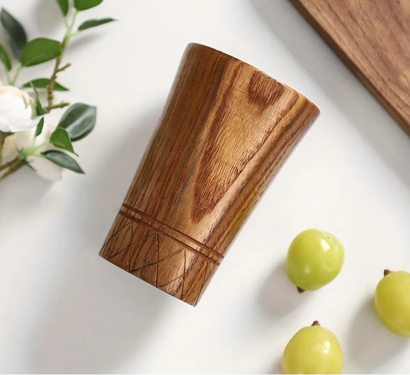 Handmade Wooden Tea Cup – Japanese Style Drinkware