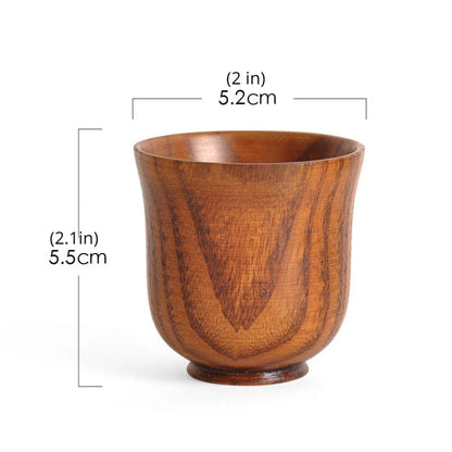 Handmade Wooden Tea Cup – Natural Solid Wood