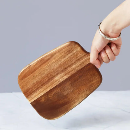Wooden Serving Tray with Handle – Solid Wood Board