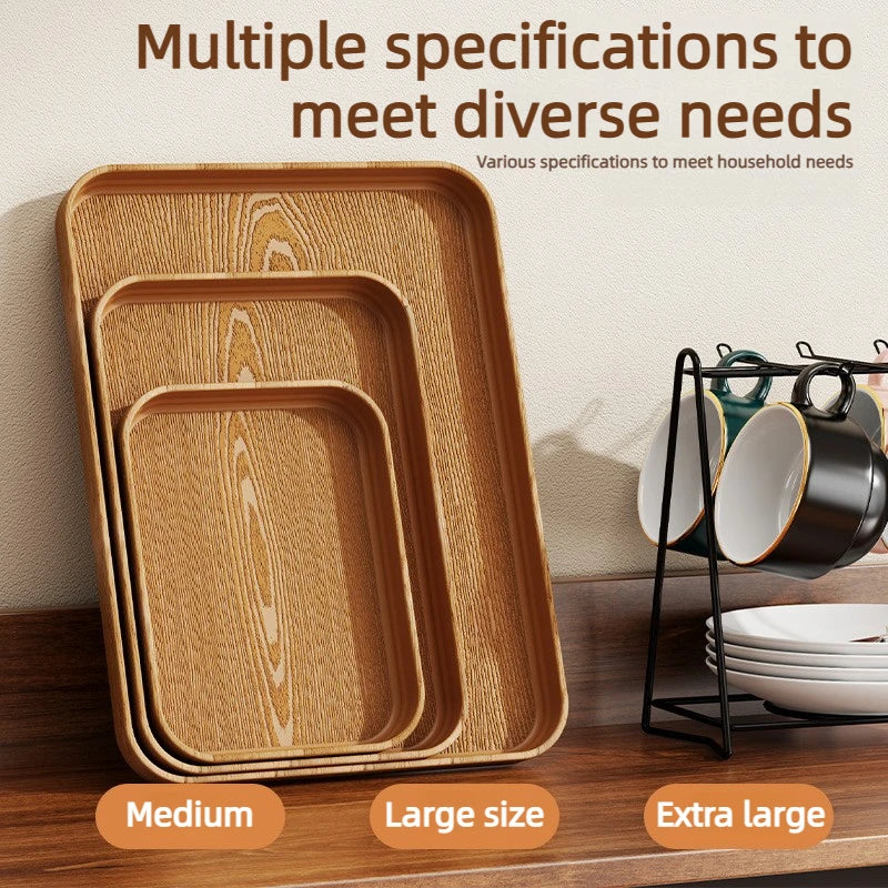 Rustic Wood Grain Serving Tray