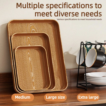 Rustic Wood Grain Serving Tray