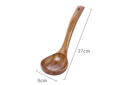 Wooden Soup Spoon with Long Handle
