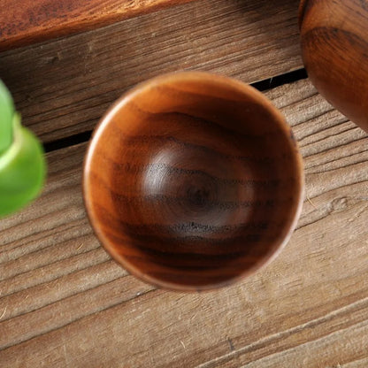 Handmade Wooden Tea Cup – Natural Solid Wood