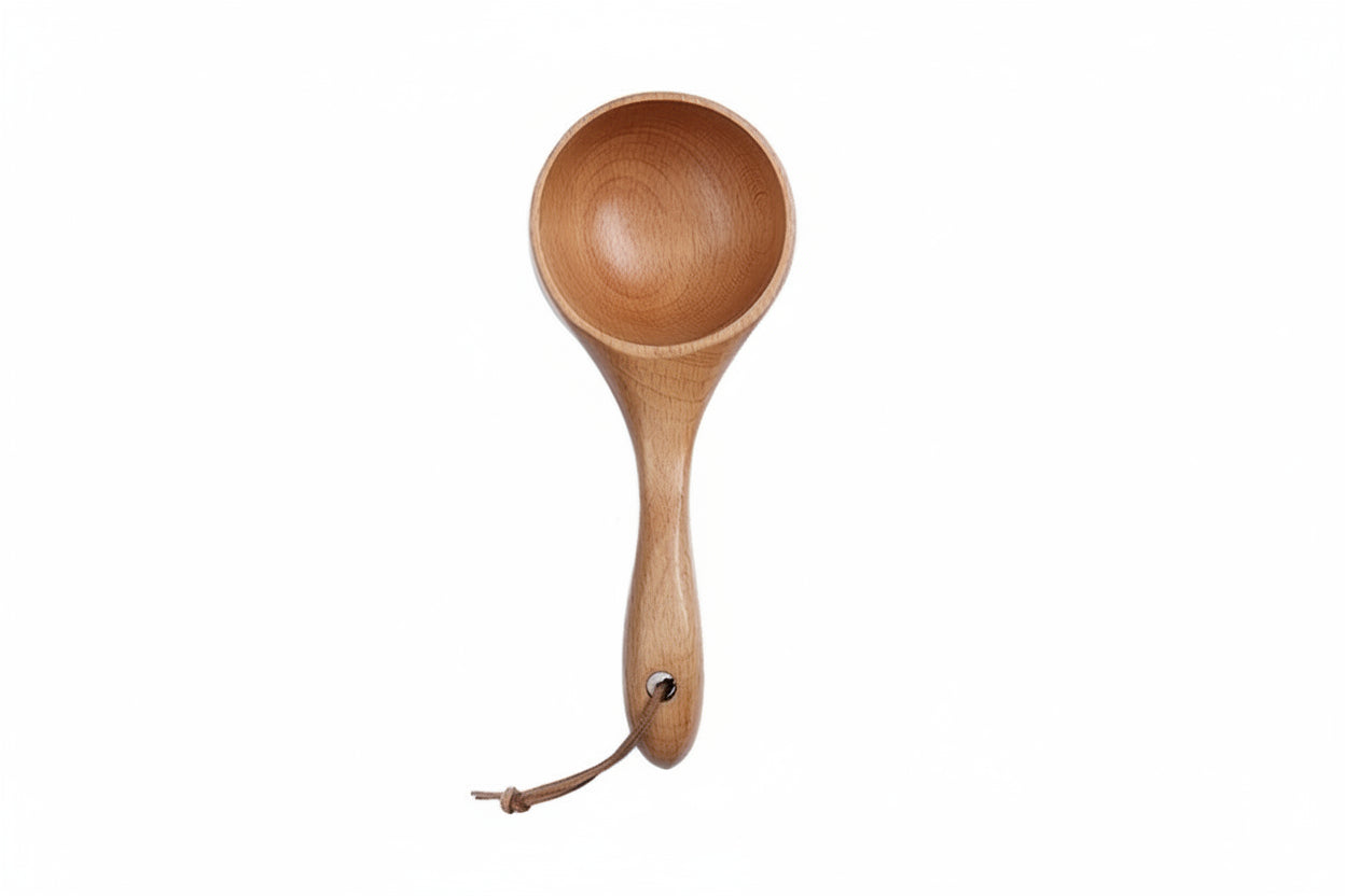 Large Wooden Scoop Spoon – Natural Kitchen Ladle