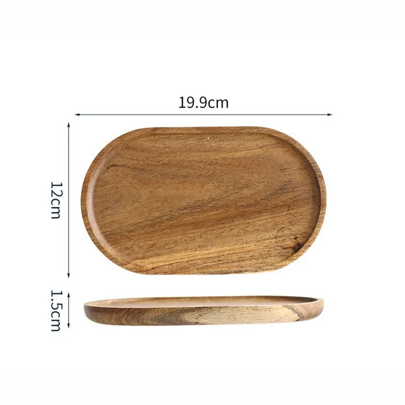 Acacia Oval Wooden Serving Tray