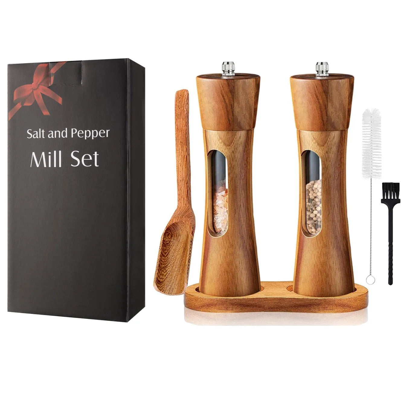 Wooden Salt & Pepper Grinder Set