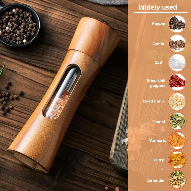Wooden Salt & Pepper Grinder Set