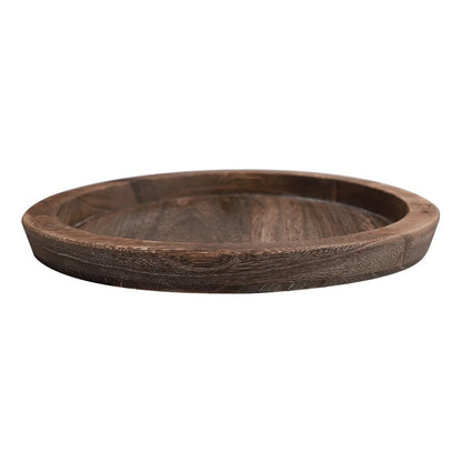 Wooden Round Plate – Rustic Heat-Resistant Serving Mat