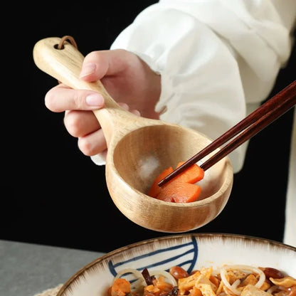 Large Wooden Scoop Spoon – Natural Kitchen Ladle