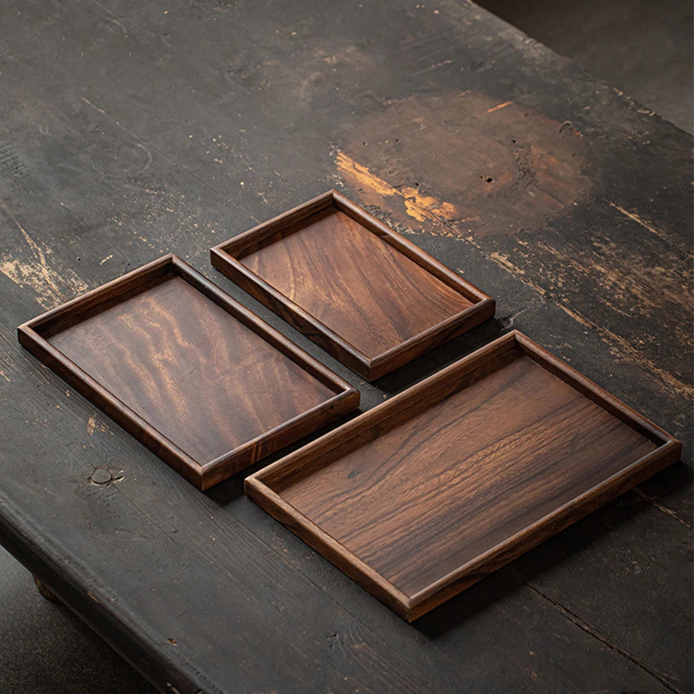 Elegant Wooden Rectangular Tray