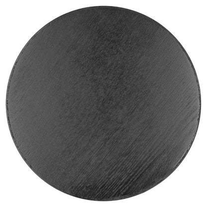 Black Wooden Serving Tray – Round Minimal Design