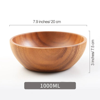 Acacia Wooden Salad Bowl – Japanese Style