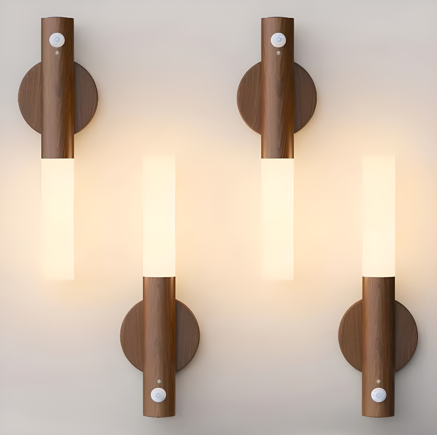 Rechargeable Motion Sensor Wooden Wall Light – Magnetic Sconce