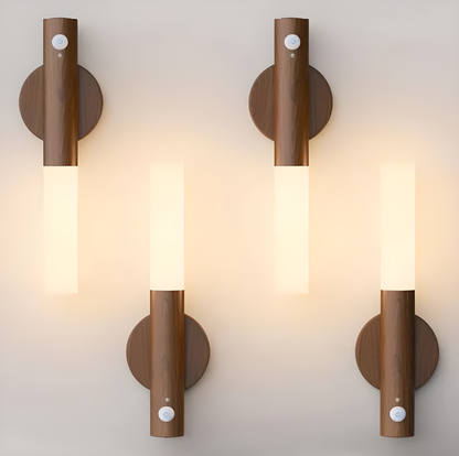 Rechargeable Motion Sensor Wooden Wall Light – Magnetic Sconce