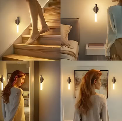 Rechargeable Motion Sensor Wooden Wall Light – Magnetic Sconce