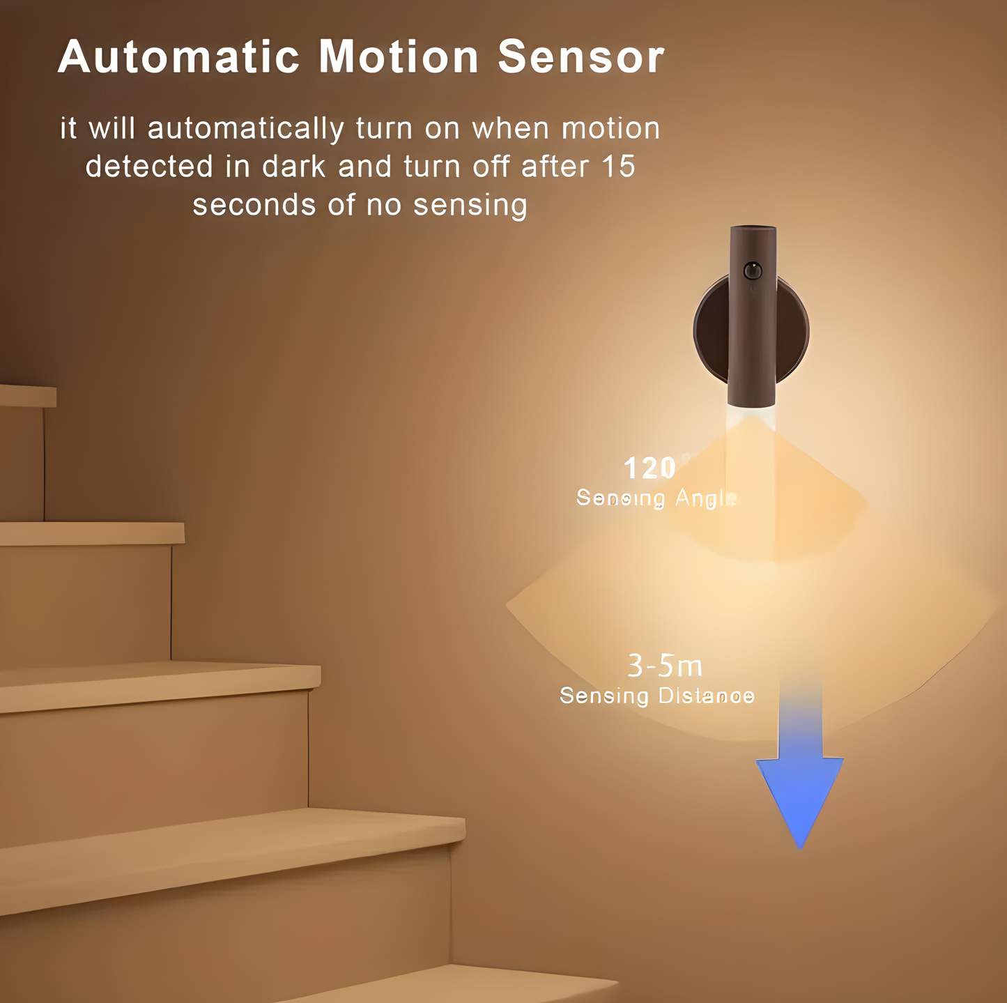 Rechargeable Motion Sensor Wooden Wall Light – Magnetic Sconce
