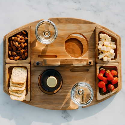 Wooden Folding Picnic Wine Table
