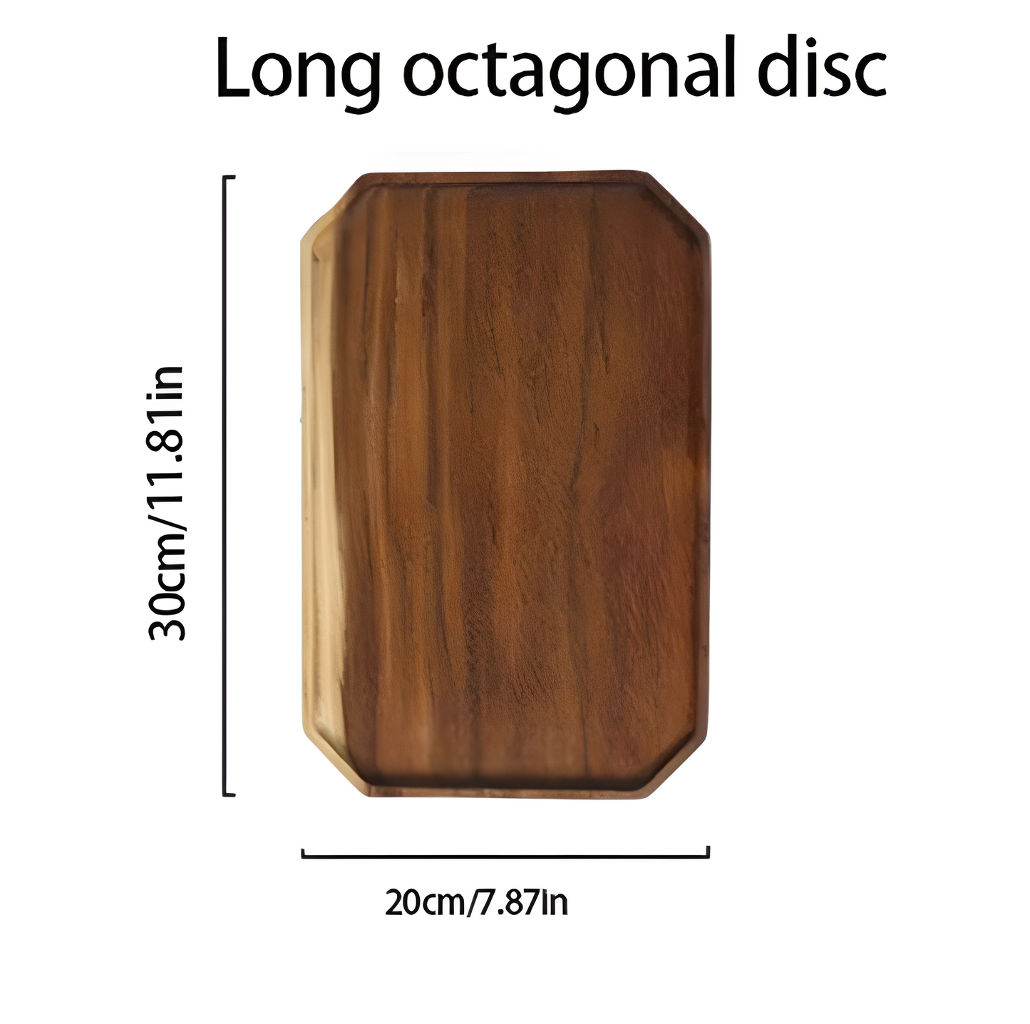 Acacia Wood Octagonal Dinner Plate