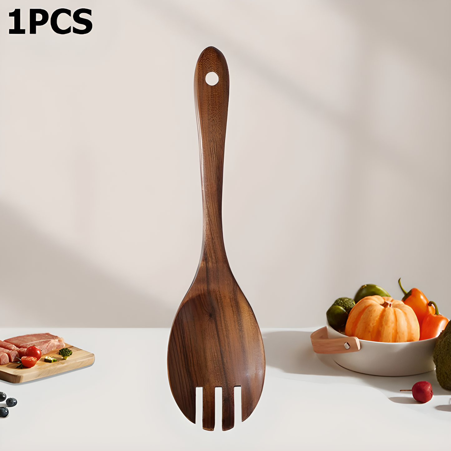 Set of 2 Acacia Wooden Salad Servers