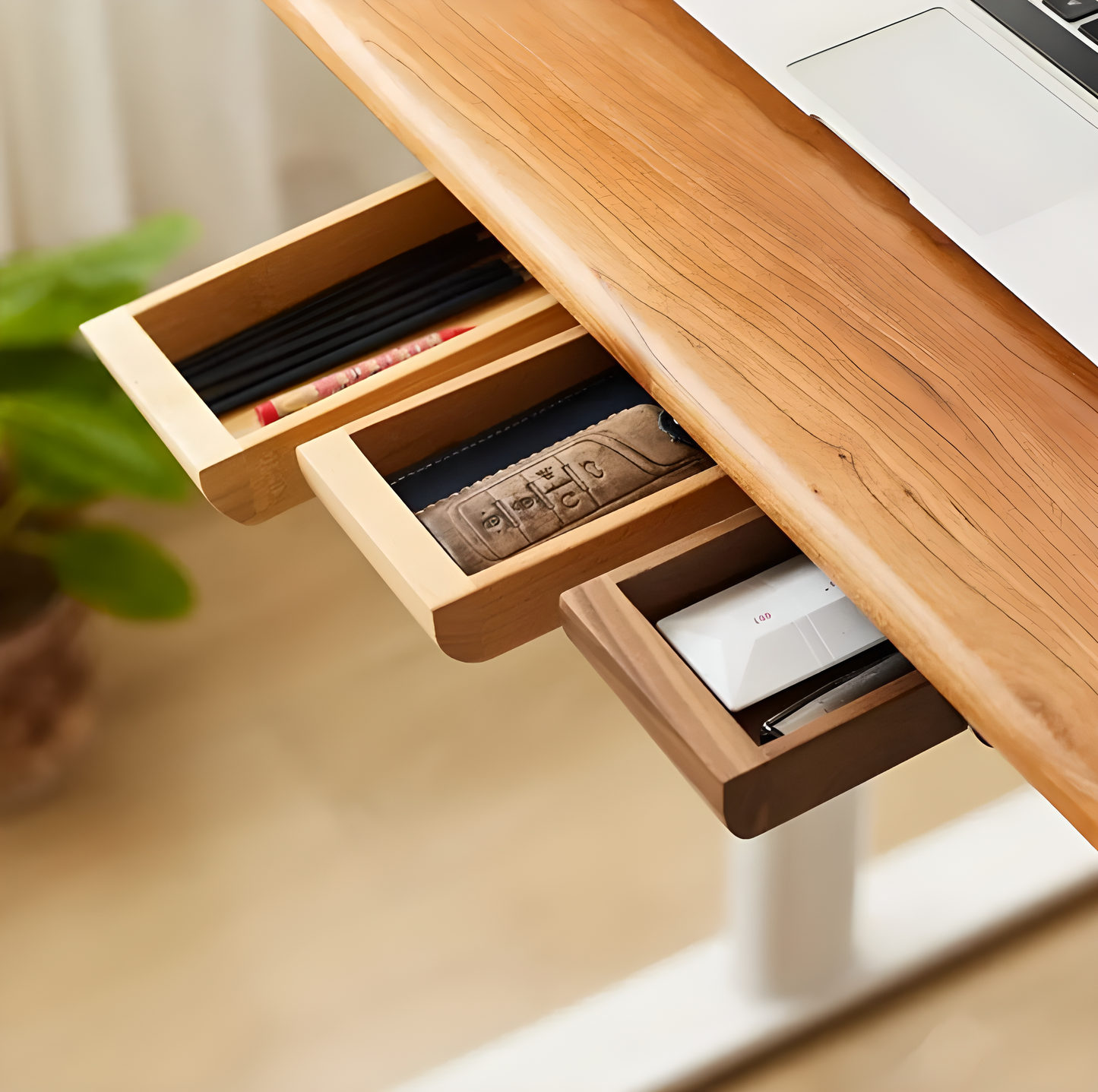Wooden Under-Desk Drawer