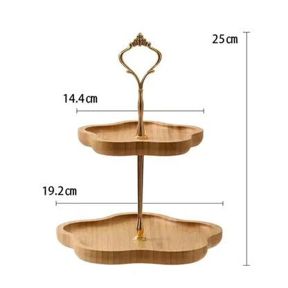 3/2-Tier Wooden Dessert & Cake Stand