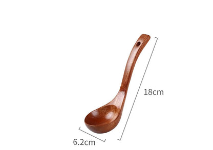 Wooden Soup Spoon with Long Handle