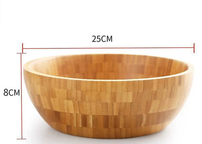 Japanese Wooden Salad Bowl – Large Bamboo Bowl