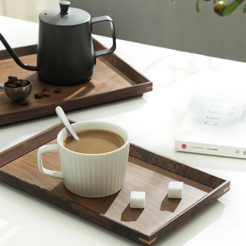Walnut Wooden Tea Tray – Rectangular Serving Board