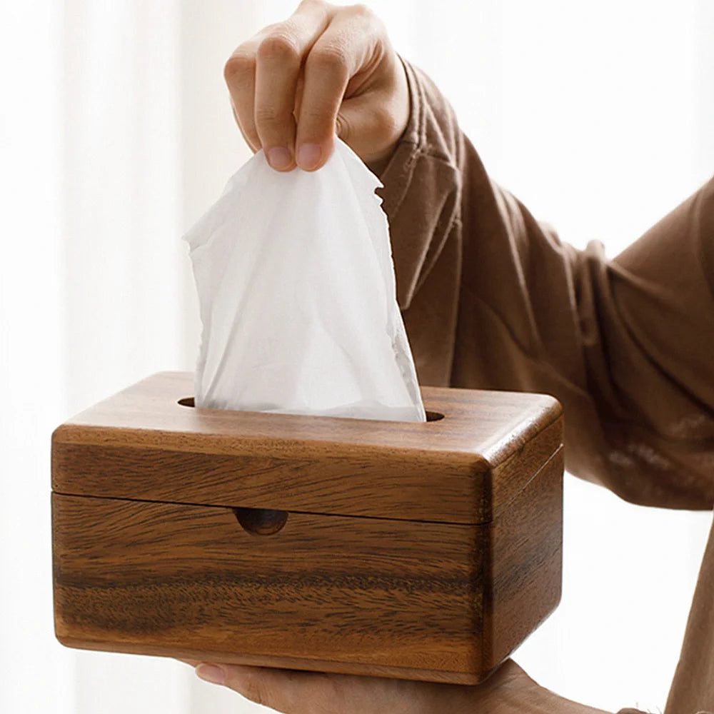 Walnut Tissue Organizer