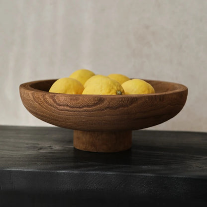 Natural Wooden Fruit Bowl – Wabi-Sabi Style