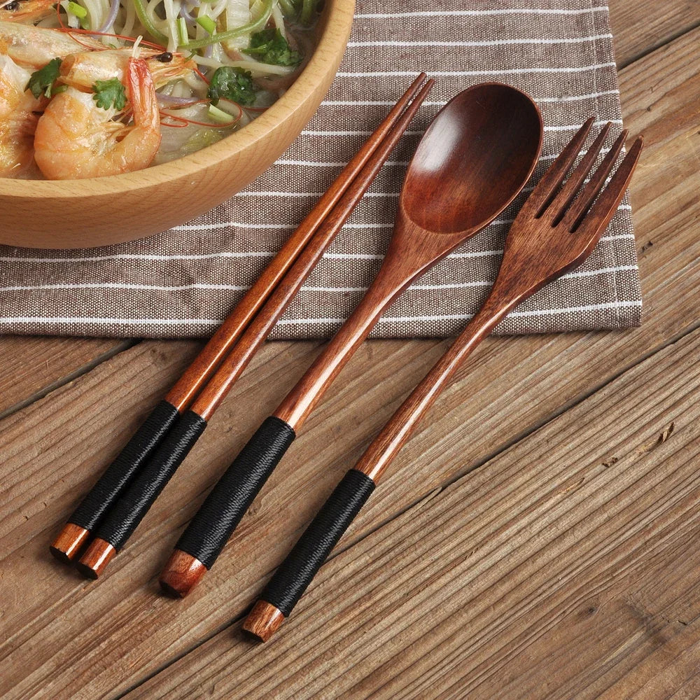 3-Piece Wooden Cutlery Set