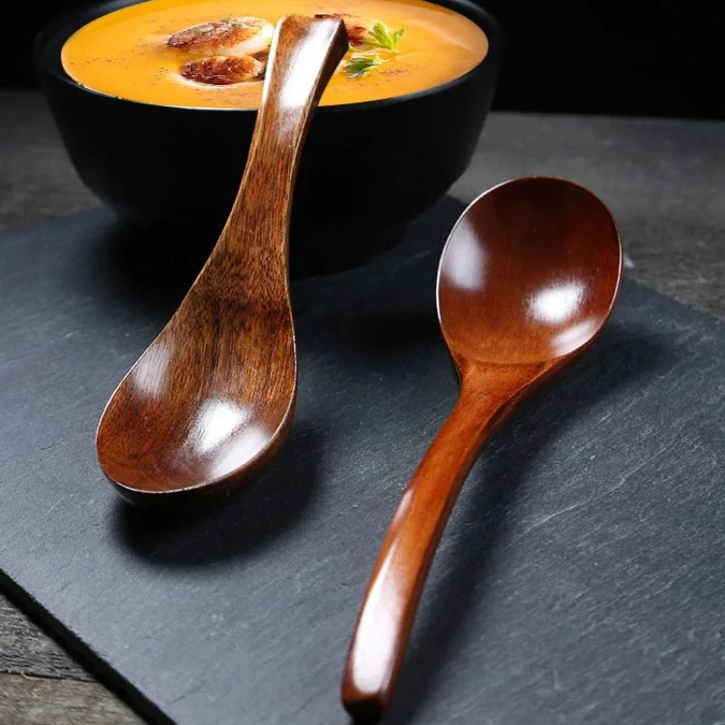 Wooden Soup Spoon – Long Handle Kitchen Utensil