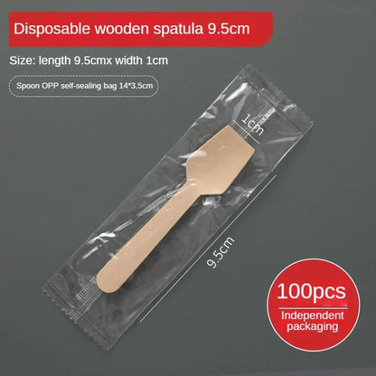 Disposable Wooden Cutlery Set – 100pcs