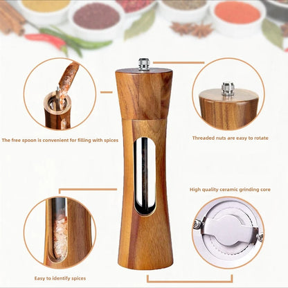 Wooden Salt & Pepper Grinder Set