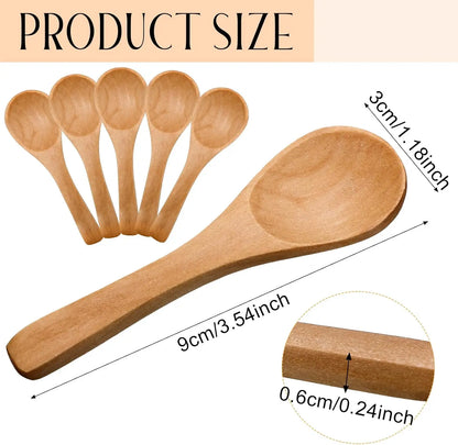 Mini Wooden Spoons – Natural Honey & Spice Spoon Set