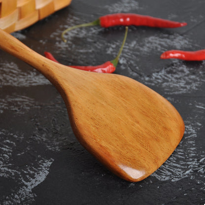 Long Wooden Cooking Spatula