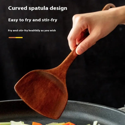 Long Wooden Cooking Spatula