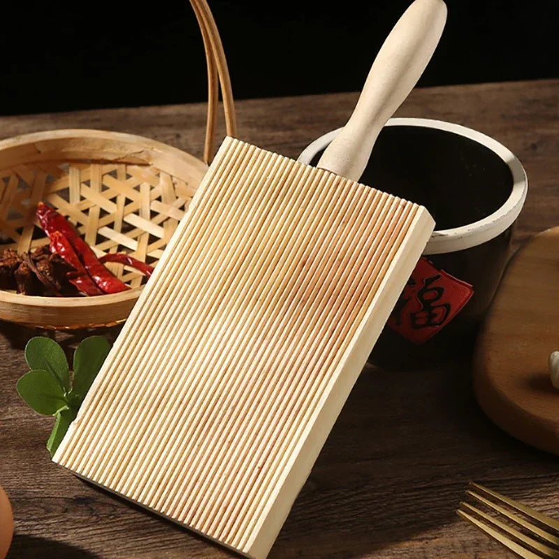 Wooden Pasta & Gnocchi Board – Dough Rolling Tool